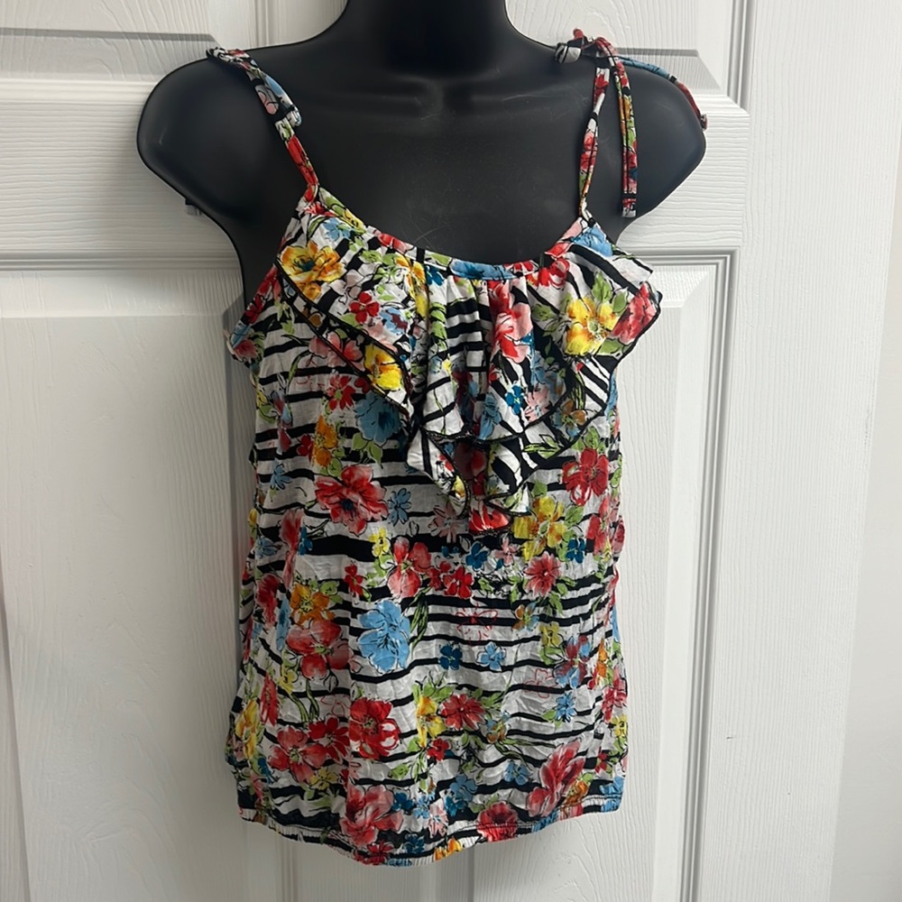 Floral tie Tank top